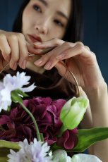 画像3: スカビオサが揺れるウェディングブーケ｜白／ブラウン系ドレスにa8 (3)