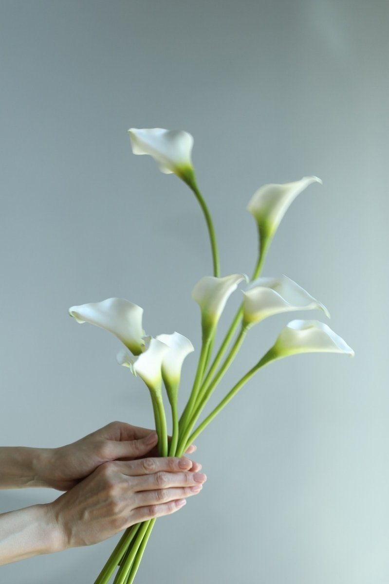 画像1: 白いカラーのシンプルブーケ｜アーティフィシャルフラワー（クラッチ）a4 (1)