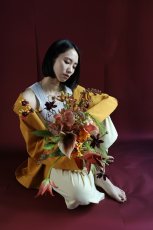 画像5: ガーデンボタニカル｜オレンジ×プラム×ディープパープルのアーティフィシャルフラワーブーケa11 (5)