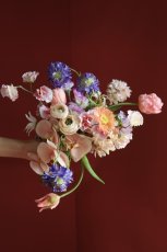 画像1: ピーチ×ライラックのカラーブーケa9 (1)