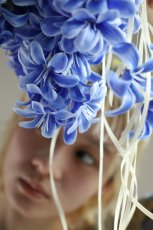画像2: ブルーヒヤシンスのクラッチブーケ｜流れるリボンが揺れるアーティフィシャルフラワーb7 (2)