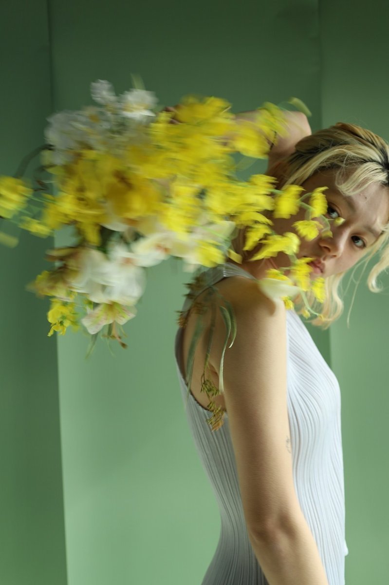 画像4: 舞い咲く黄｜オンシジュームと百合の和モダンブーケb11 (4)