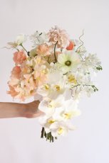 画像1: 白とくすみオレンジの優しいブーケ・2 (1)